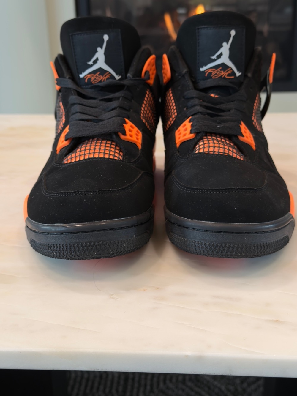 Nike Air Jordan 4 Retro - Black/Orange Men’s Sneakers